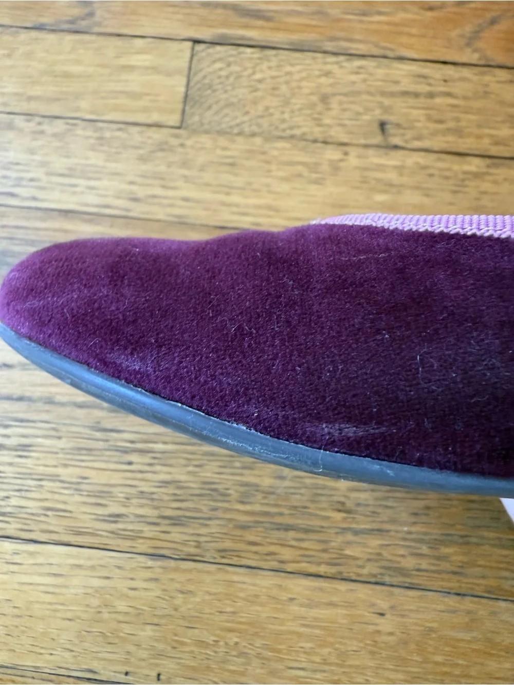 Mini Boden Velvet Mary Jane Shoes Deep Wisteria